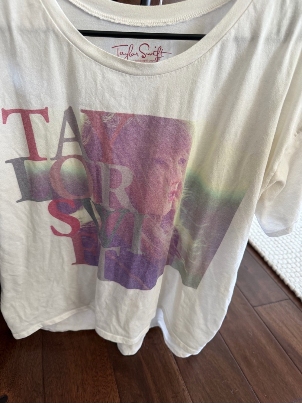 Taylor Swift White Multi-Color Portrait Graphic Tee